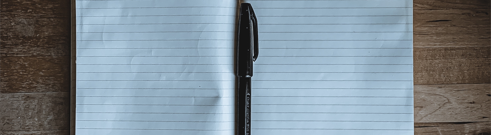 A notepad and pen