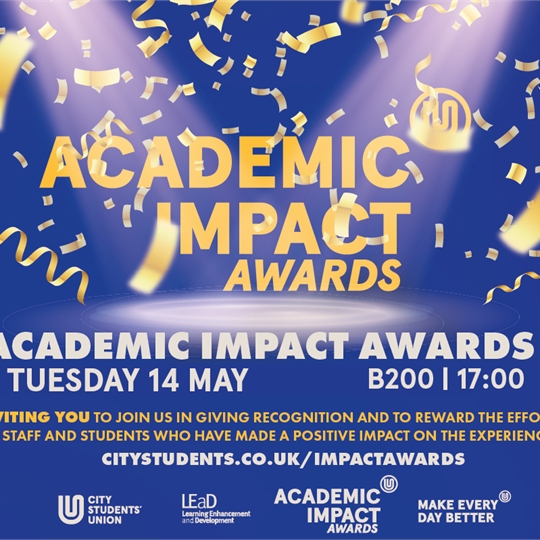 academic impact logo placed on an orange and black background.