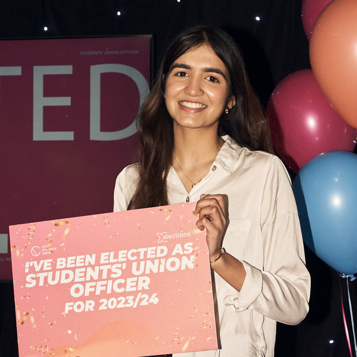 A photograph of Students' Union President
